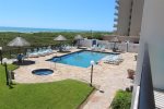 Views of the pool area from your balcony